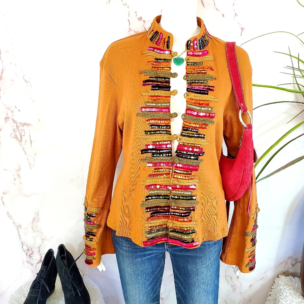 Soft Surroundings funky fun boho cardigan